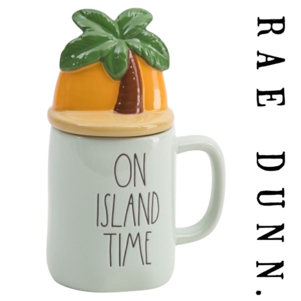 Rae Dunn “On Island Time” Figural Mug-New In Box